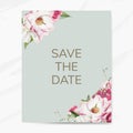 Save the date wedding invitation mockup vector