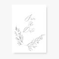 Save the date Wedding invitation - template card. Minimalizm style