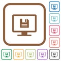 Save display settings simple icons Royalty Free Stock Photo
