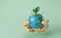 Save Earth 3D Icon for Global Conservation and Environmental Awareness. 3D render