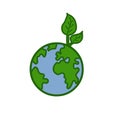 Save earth ecology illustration