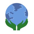 Save earth hands holding earth