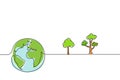 Save the earth planet enviroment to stop global warming concept.