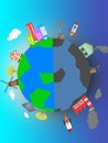 Save earth pollution Royalty Free Stock Photo