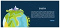 Save Earth Poster View on Planet from Outer Space