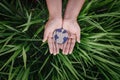 Save The Earth for Sustainable Lifestyles Concept, Protect Planet Earth for Sustainable Resource. Human Hands Holding Globe Symbol Royalty Free Stock Photo
