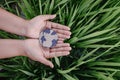 Save The Earth for Sustainable Lifestyles Concept, Protect Planet Earth for Sustainable Resource. Human Hands Holding Globe Symbol Royalty Free Stock Photo