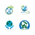 Save Earth Vector Icon Set Royalty Free Stock Photo