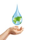 Save Earth/ Water Concept Royalty Free Stock Photo