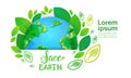 Save Earth World Environment Day Ecology Protection Holiday Greeting Card