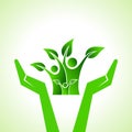 Save eco family concept Royalty Free Stock Photo