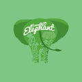 Save Elephant Conservative Concept