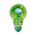 Save energy for environment conservation Royalty Free Stock Photo
