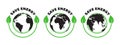 Save energy planet. Renewable energy signs Royalty Free Stock Photo