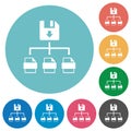 Save file as multiple format flat round icons Royalty Free Stock Photo