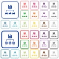 Save file as multiple format outlined flat color icons Royalty Free Stock Photo