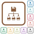 Save file as multiple format simple icons Royalty Free Stock Photo