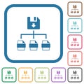 Save file as multiple format simple icons Royalty Free Stock Photo