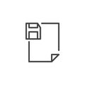 Save file document outline icon