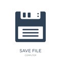 save file icon in trendy design style. save file icon isolated on white background. save file vector icon simple and modern flat