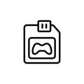 Save file, memory card icon. Simple line, outline vector elements of video game icons for ui and ux, website or mobile application Royalty Free Stock Photo