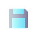 Save flat gradient color ui icon Royalty Free Stock Photo