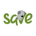 Save fleeing koala - Support wildlife and people in their hard time.