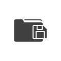 Save folder file vector icon
