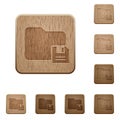 Save folder wooden buttons