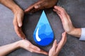 Save Fresh Water. Environment Energy Conservation