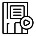 Simple icon of a save game file with a play button on it Royalty Free Stock Photo