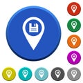 Save GPS map location beveled buttons