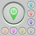 Save GPS map location push buttons