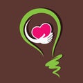 Save heart and healthy heart in bulb