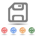 Save icon, floppy disk vector isolated Royalty Free Stock Photo