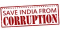 Save India from corruption Royalty Free Stock Photo