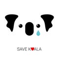 Save the koalas. Cute vector illustration