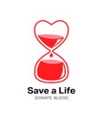 Save a life donate blood vector