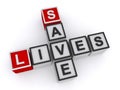 Save lives word blocks