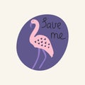 Save me hand drawn lettering. Royalty Free Stock Photo