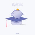 Savings for higher education concept.