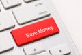 Save Money button key Royalty Free Stock Photo
