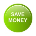 Save money button Royalty Free Stock Photo