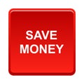 Save money button Royalty Free Stock Photo