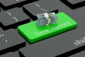 Save money on keyboard button Royalty Free Stock Photo