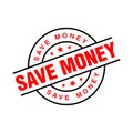 Save Money Letter Rubber Stamp Template Royalty Free Stock Photo