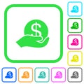 Save money vivid colored flat icons icons