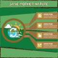 Save mother nature infographic. Vector illustration decorative design