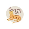 Save my life hand drawn lettering Royalty Free Stock Photo