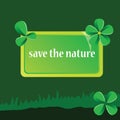 Save the nature art vector illustration